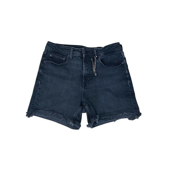 Women’s Free Assembly 90s Cut Off Shorts Black Raw Hem Size 10 Waist 30”-Summer - Picture 1 of 15